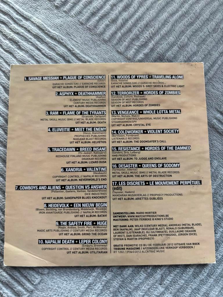 CD Napalm Death - Rock Tribune 112 Free CD Sampler, Ophalen of Verzenden, Gebruikt, Overige genres