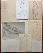 Zes tekeningen. Jos van den Berg 1905-1978. Naakten., Ophalen of Verzenden