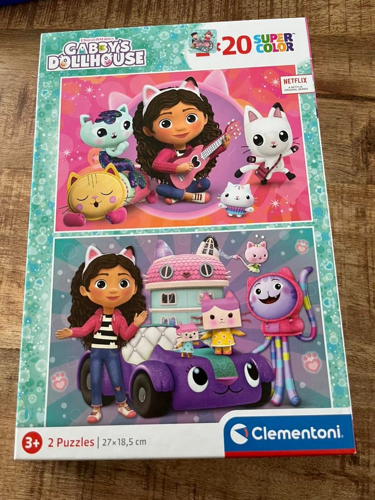 Puzzel gabby’s dollhouse / poppenhuis 2 x 20, Ophalen of Verzenden, 10 tot 50 stukjes, Zo goed als nieuw