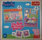 Peppa Pig puzzels en memory, Ophalen of Verzenden, 10 tot 50 stukjes, Gebruikt, 2 tot 4 jaar