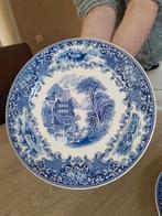 Antiek blauw/wit bord Royal Sphinx Maastricht 2 stuks, Ophalen