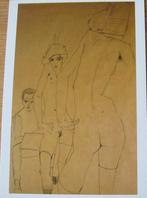 Egon Schiele - Schiele tekent een naakt model voor spiegel, Verzenden, 1980 tot heden, Ongelopen, Overige thema's