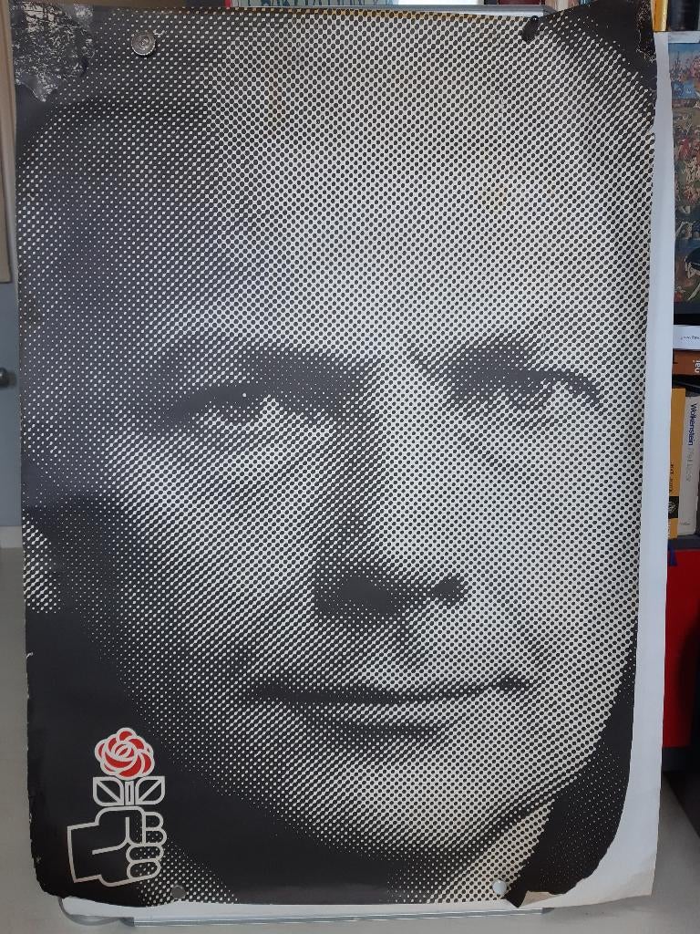 Originele poster PVDA Joop Den Uyl, Verzenden, A1 t/m A3, Reclame, Rechthoekig Staand