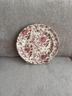 Vintage Johnson Brothers taart Bord met Bloemenmotief, Gebruikt, Ophalen of Verzenden, Bord(en), Overige stijlen