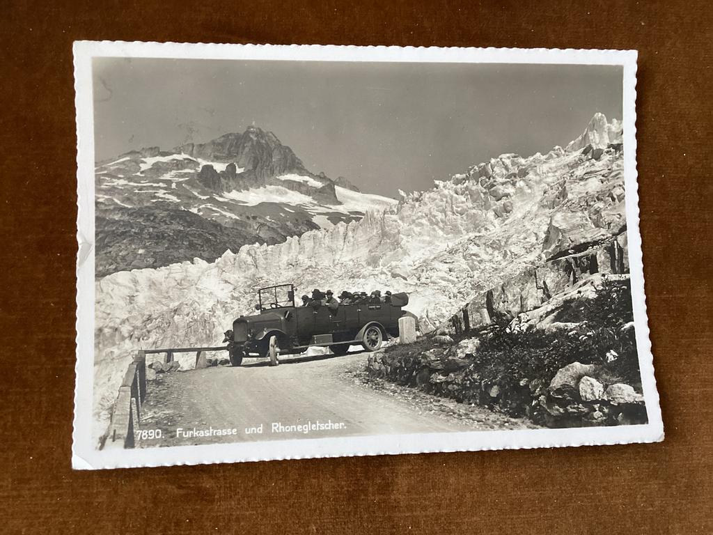 Furkastrasse (Zwitserland). Rhonegletscher. Vervoer, Ophalen of Verzenden, Ongelopen, Overig Europa