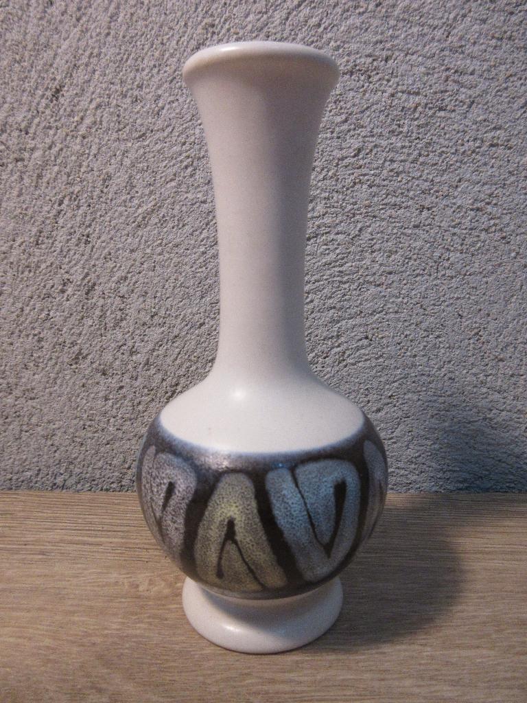 Vintage keramiek vaas met kleuren, Huis en Inrichting, Overige materialen, Gebruikt, Overige kleuren, Ophalen of Verzenden