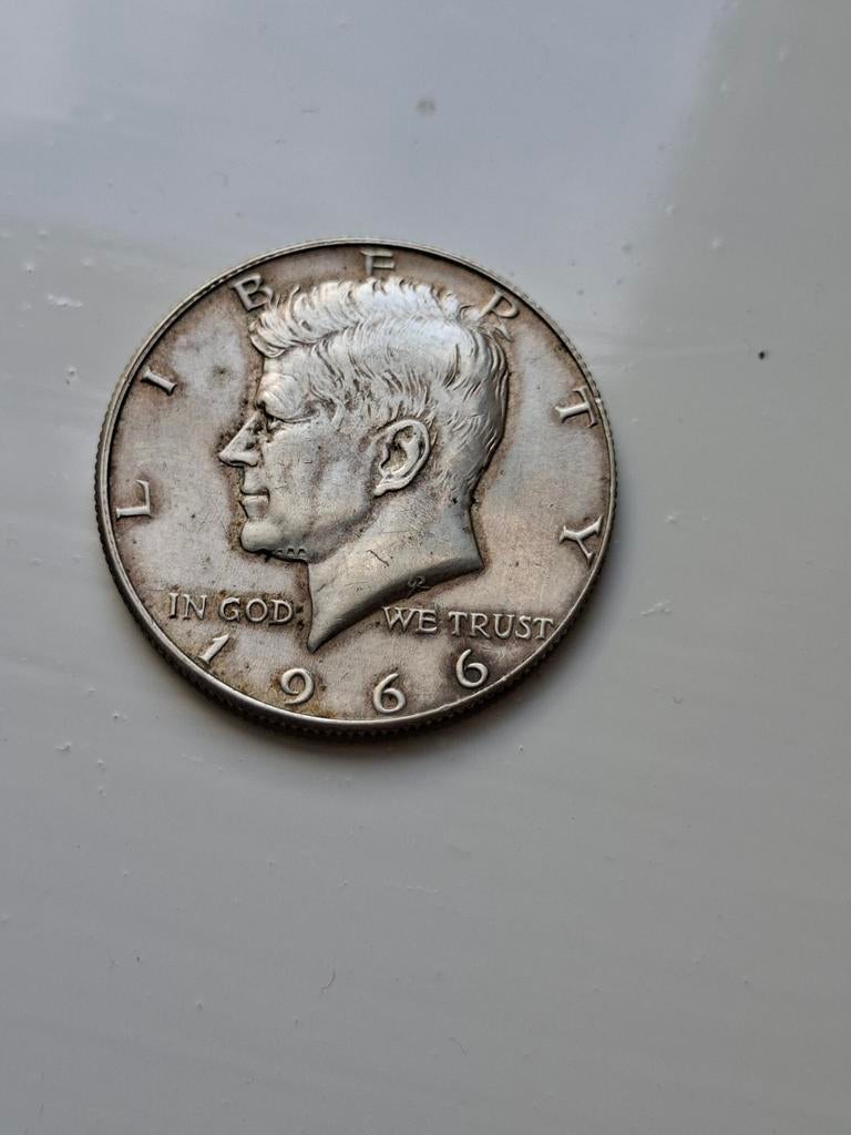 Kennedy half dollar 1966, Postzegels en Munten, Munten | Amerika, Ophalen, Noord-Amerika, Losse munt, Zilver