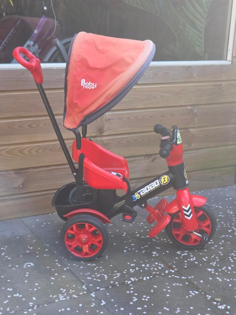 Driewieler fiets met duwstang, Kinderen en Baby's, Ophalen, Gebruikt