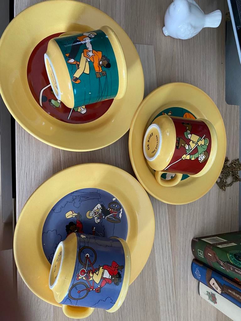 Sjors en Sjimmie servies, meerkleurig, Ophalen of Verzenden, Zo goed als nieuw, Overige stijlen, Kop(pen) en/of Schotel(s)