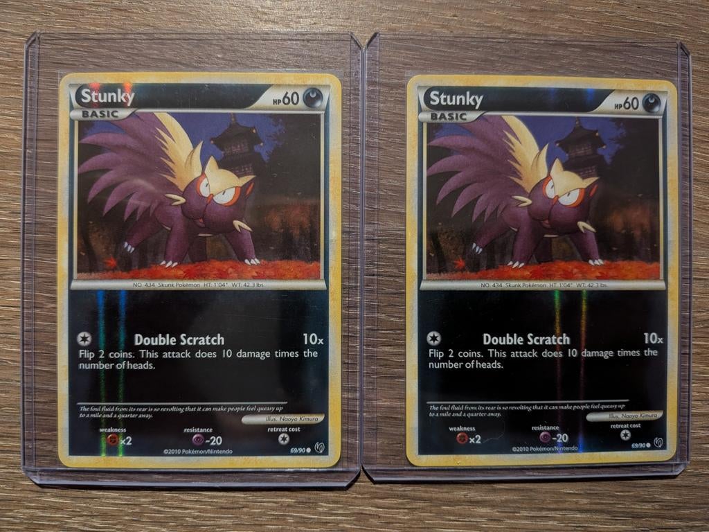 Skunky uit HGSS Undaunted 69/90 Reversed Foil, Ophalen of Verzenden, Zo goed als nieuw, Losse kaart, Foil
