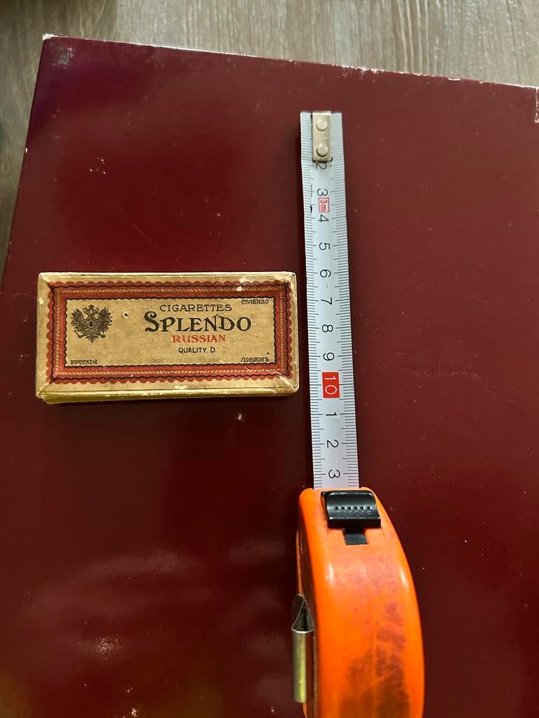 Antiek Klein Sigarendoosje 'Splendo Russian Quality D.', Verzamelen, Ophalen of Verzenden, Gebruikt, Overige typen