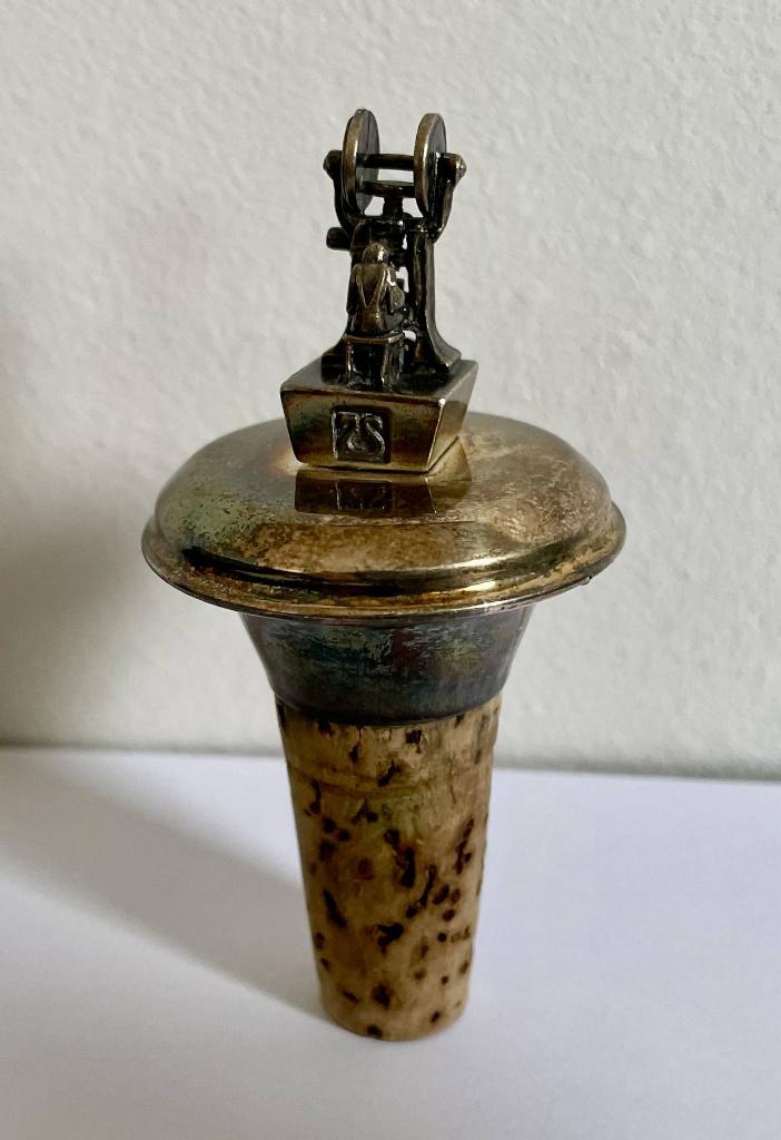 Zilveren kurk 'Een drukker aan zijn drukpers', Ophalen of Verzenden