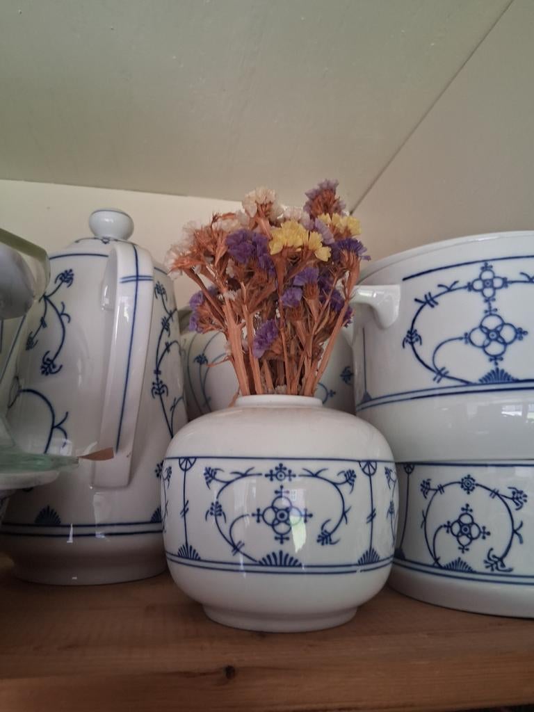 Blauw saks jager vaas bolvaasje, Blauw, Nieuw, Ophalen of Verzenden, Glas