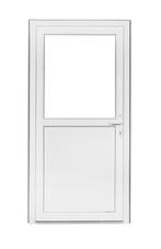 Kunststof Buitendeur 1/2 Glas Buiten B100 H204cm Antraciet, Kunststof, Niet ingevuld, Nieuw, Ophalen of Verzenden