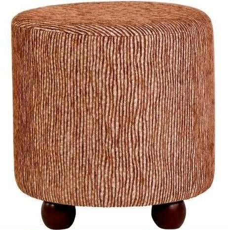 Nieuwe terra poef met bruine pootjes, Minder dan 50 cm, Rond, Nieuw, Minder dan 50 cm