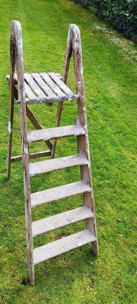 Brocante houten schilderstrap, Ophalen of Verzenden, Minder dan 2 meter