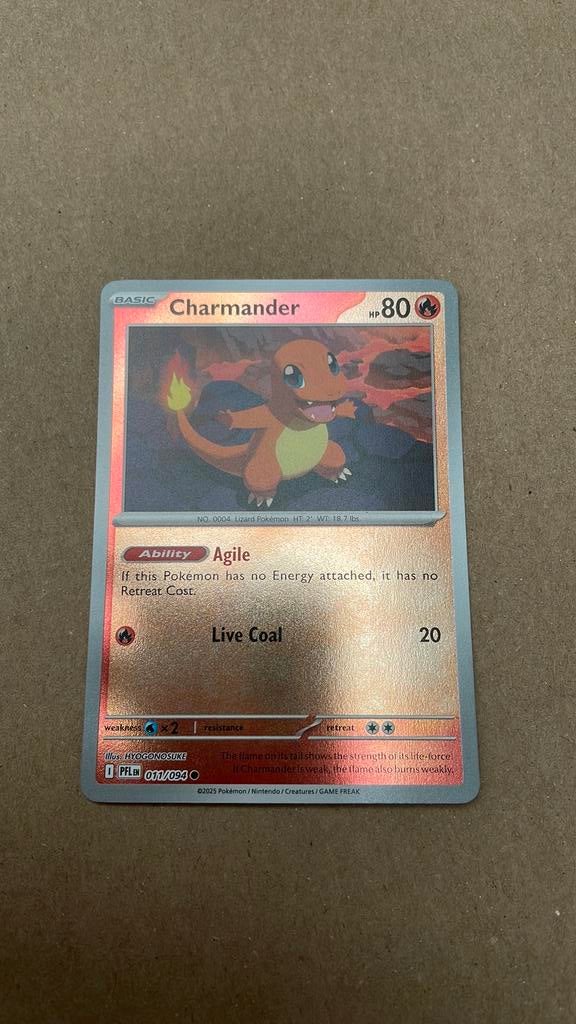 Charmander reverse holo, Ophalen of Verzenden, Zo goed als nieuw
