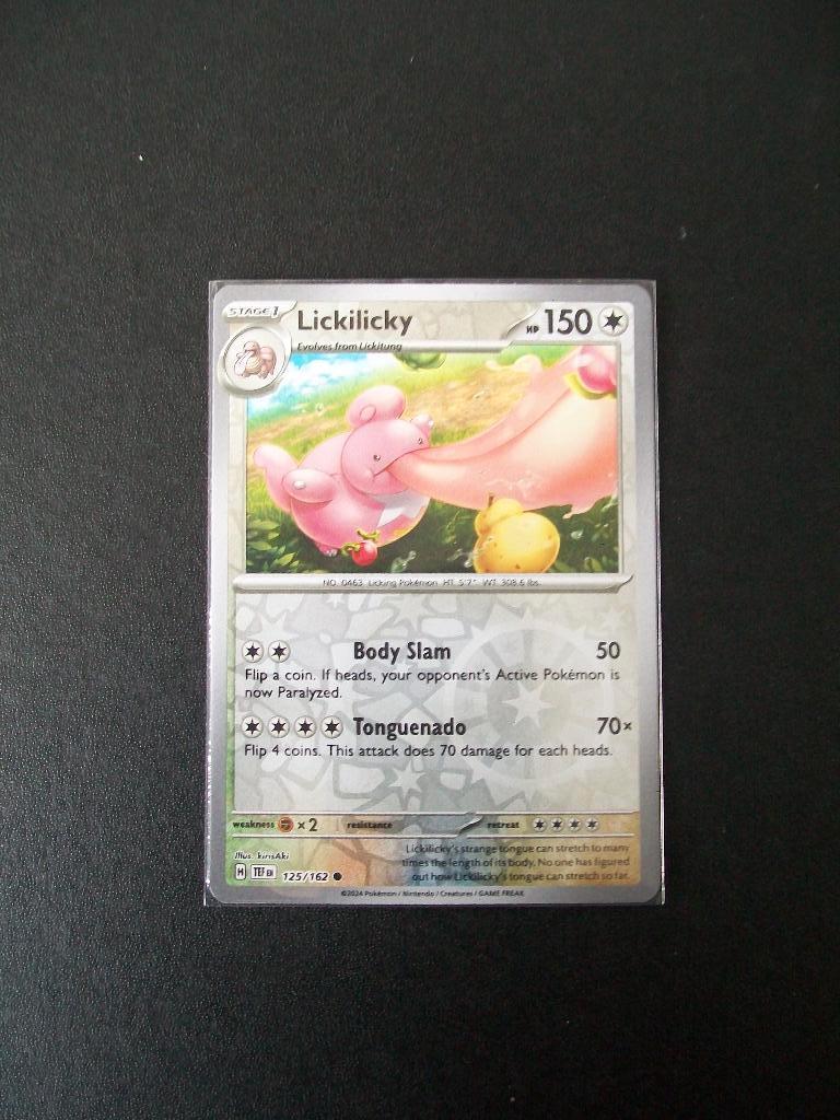 8695: Nieuwe Pokemonkaart holofoil LICKILICKY HP 150 125/162, Verzenden, Nieuw, Losse kaart, Foil
