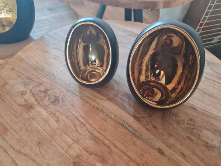 ZGAN Set van 2 aardewerk kandelaars en meer woonaccessoires, Huis en Inrichting, Woonaccessoires | Overige, Zo goed als nieuw