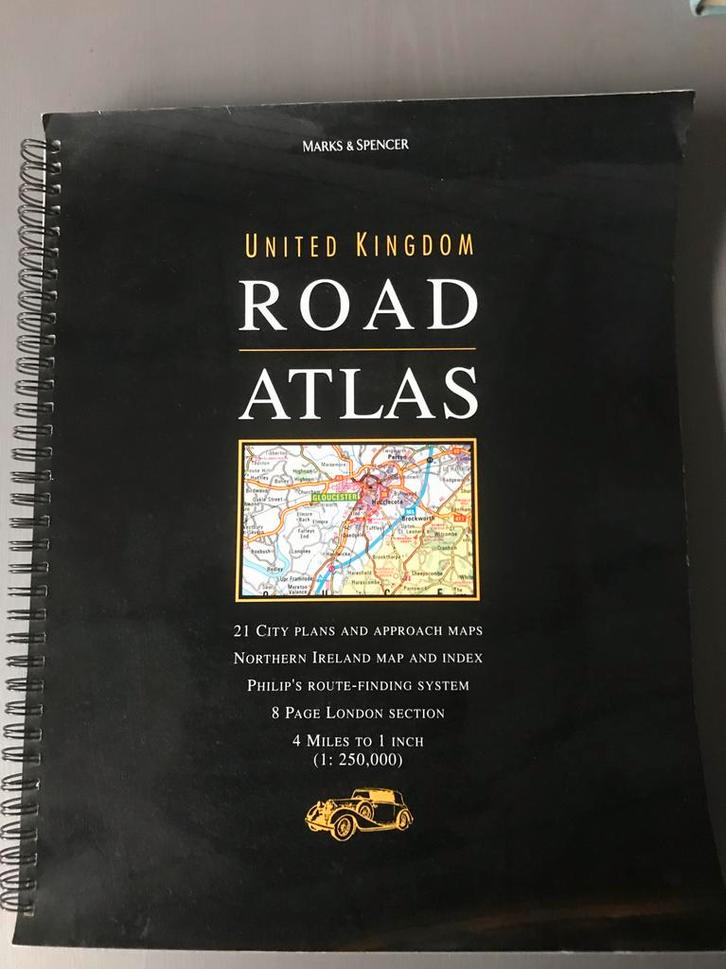 United Kingdom Road Atlas 1992 - 158 pagina's, Boeken, Atlassen en Landkaarten, Gelezen, Overige atlassen, Verenigd Koninkrijk