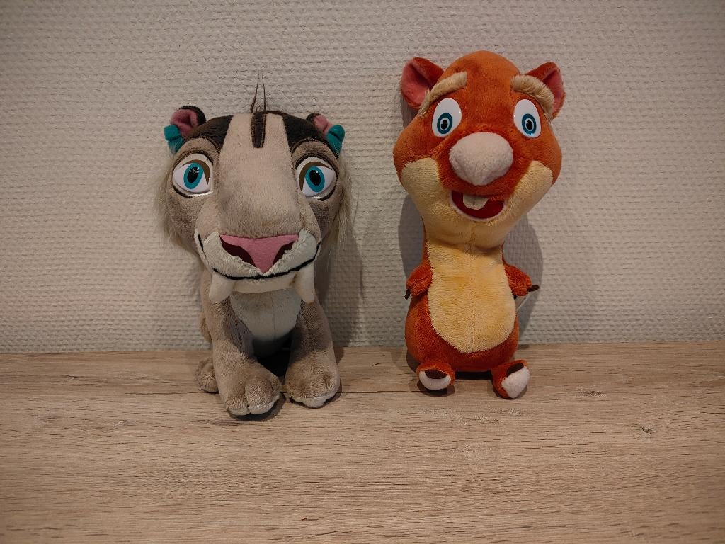Ice Age knuffels, Kinderen en Baby's, Speelgoed | Knuffels en Pluche, Ophalen of Verzenden, Zo goed als nieuw, Overige typen
