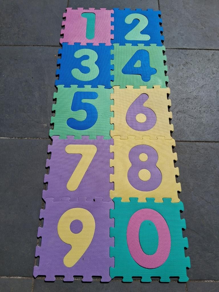 Cijfer-puzzelmat, Ophalen, Gebruikt