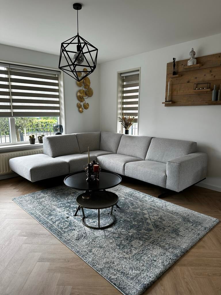 Montel Hoekbank Lichtgrijs - Zo goed als nieuw, 250 tot 300 cm, 100 tot 125 cm, Hoekbank, Ophalen of Verzenden