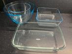 Diverse ovenschalen glas Curver enz, Ophalen of Verzenden, Zo goed als nieuw