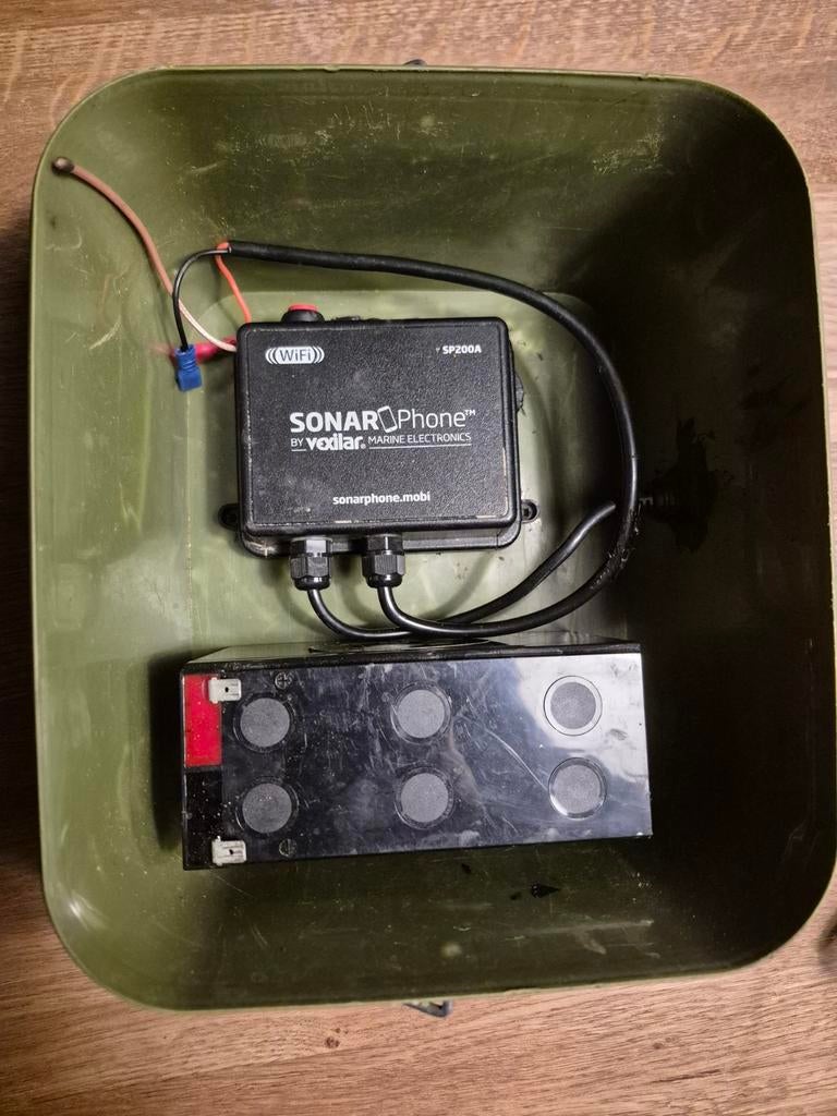 Vexilar SP200A fishfinder met Panasonic accu+trancducerstang, Ophalen of Verzenden, Overige typen