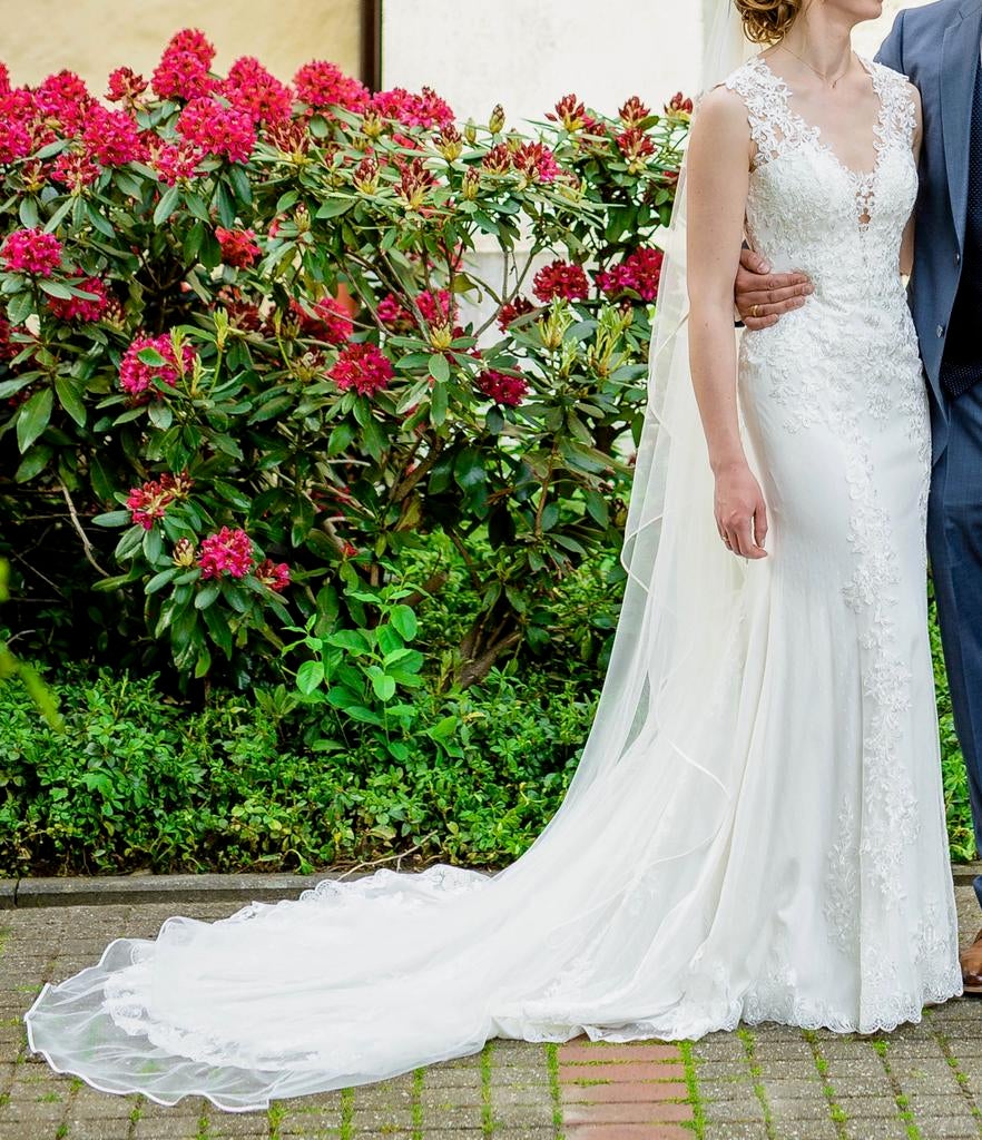 Sincerity trouwjurk, ivoor, maat 38/10, Kleding | Dames, Ophalen of Verzenden, Zo goed als nieuw, Wit, Trouwjurk