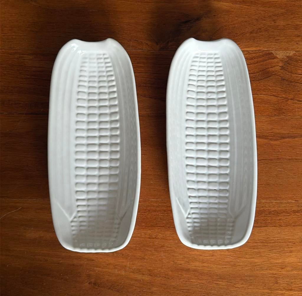 2 barbotine mais schaaltjes, Huis en Inrichting, Keramiek, Ophalen of Verzenden, Overige stijlen, Schaal of Schalen