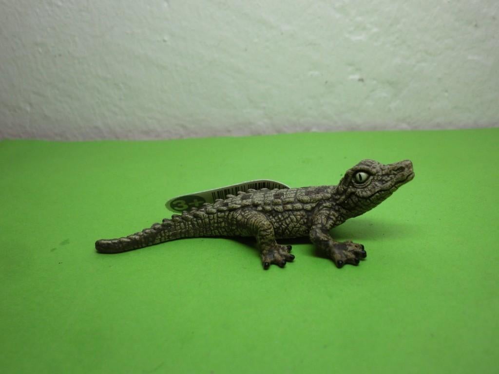 Schleich 14683 krokodil jong, dierfiguur, Verzamelen, Ophalen of Verzenden, Gebruikt, Reptiel of Amfibie, Beeldje of Figuurtje