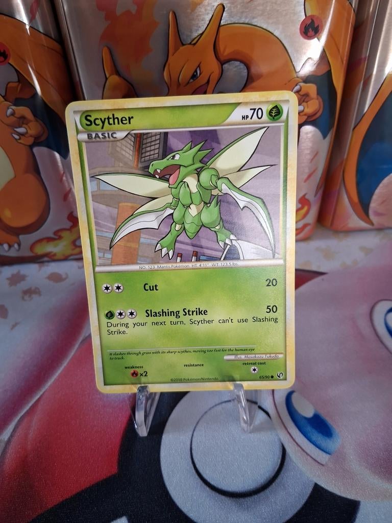Pokemon kaart Scyther HGSS, Ophalen of Verzenden