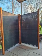 Terrasscherm / Windscherm met houten palen, Tuin en Terras, Tuinschermen, Ophalen, Gebruikt, 200 cm of meer, 150 tot 200 cm