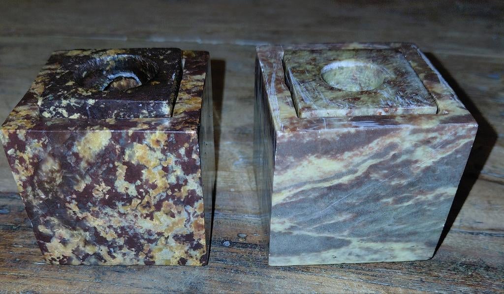 Marmeren Kandelaars gemaakt in India, Ophalen of Verzenden, Nieuw, Overige materialen, Minder dan 25 cm