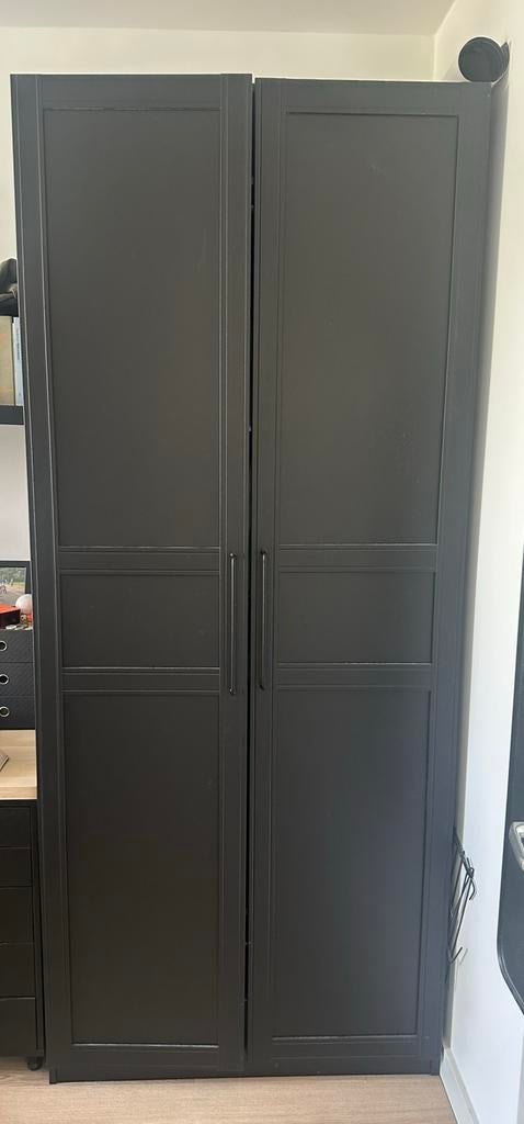 Ikea PAX kledingkast zwart 100x236 cm, Gebruikt, 200 cm of meer, 50 tot 100 cm, 50 tot 75 cm