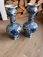 Antieke Delftse Knobbelvazen - Blauw-Wit Porselein (Paar), Ophalen