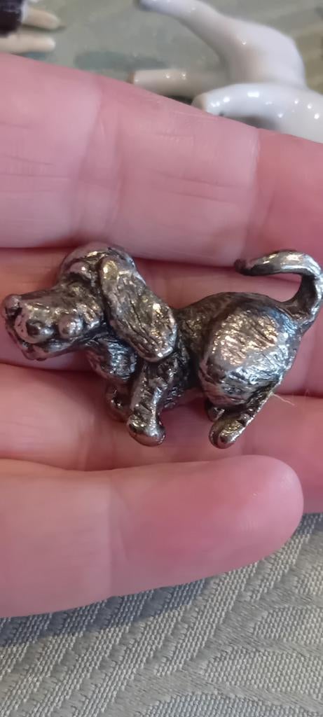 Vintage Tinnen Hondje - Basset Hound, Ophalen of Verzenden