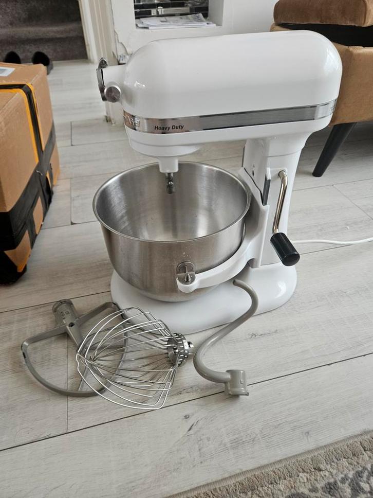 KitchenAid Heavy Duty Keukenmixer - Wit 6,9l, Witgoed en Apparatuur, Keukenmixers, Zo goed als nieuw, 4 liter of meer, 3 snelheden of meer