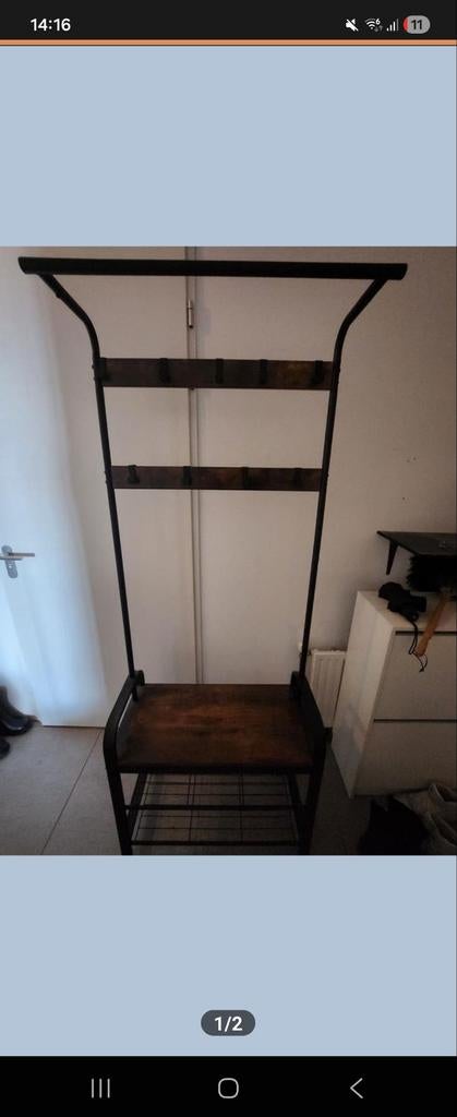 Losstaande kapstok met schoenen rek, Ophalen