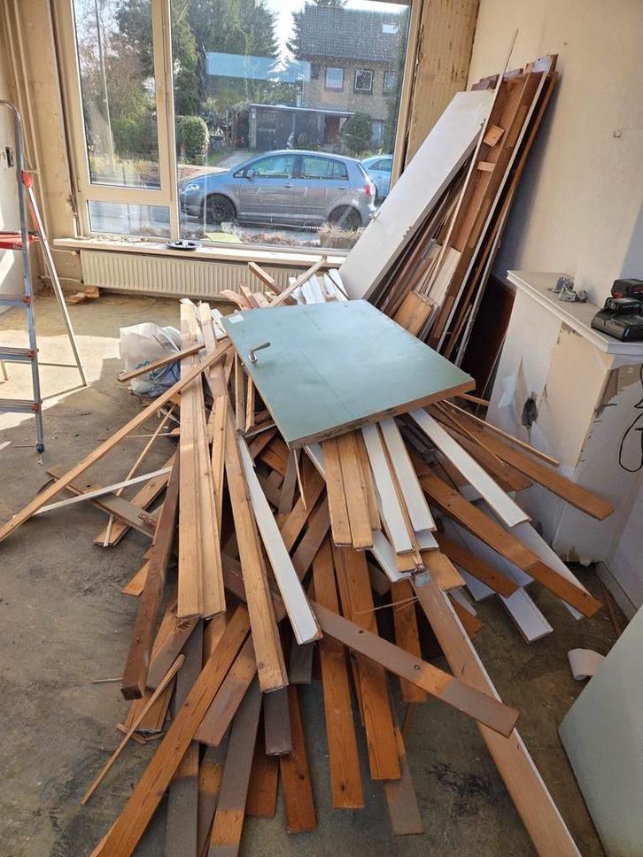 Sloophout gratis af te halen, Doe-het-zelf en Verbouw, Hout en Planken, Ophalen of Verzenden