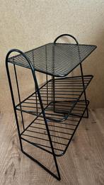 Vintage zwart tijdschriften rek etagère van metaal, Ophalen of Verzenden, Gebruikt
