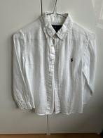 Ralph Lauren linnen shirt wit 10-12 jaar zgan, Ophalen of Verzenden, Zo goed als nieuw, Jongen, Shirt of Longsleeve