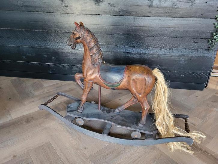 Antiek houten hobbelpaard, Antiek en Kunst, Antiek | Speelgoed, Ophalen
