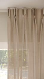 Inbetween Gordijnen Batist Zand (2x), Ophalen, Crème, 200 cm of meer, Zo goed als nieuw
