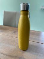 Goud/glitter drinkfles aluminium, Ophalen of Verzenden, Gebruikt