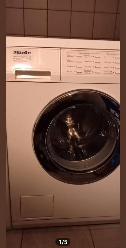 Miele W5933 wasmachine, Witgoed en Apparatuur, Wasmachines, Gebruikt, 85 tot 90 cm, 1200 tot 1600 toeren, Ophalen