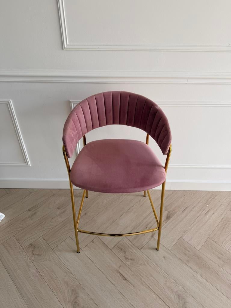 Bar stoel 2 stuks roze goud, Ophalen, Overige materialen, Twee, Overige kleuren