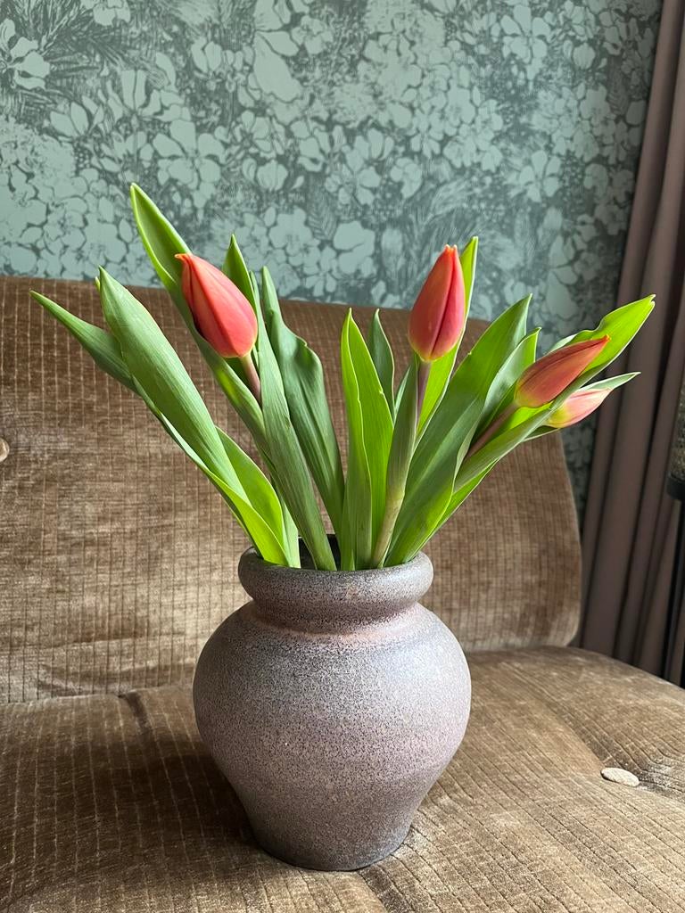 Vintage keramieken vaas bolvaas, Ophalen