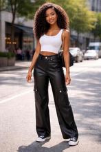 Nieuwe leren broek - FB Sister - XS, Kleding | Dames, Broeken en Pantalons, Zwart, Nieuw, Ophalen of Verzenden, Maat 34 (XS) of kleiner